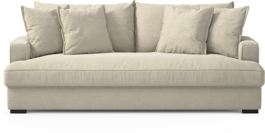 Mila - 3-sits soffa, hel dyna - Beige