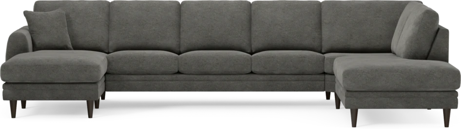 Eden - 3-sits soffa med schäslong vänster och divan höger - Grå