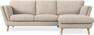 Madison Lux - 2-sits soffa med schäslong höger - Vit