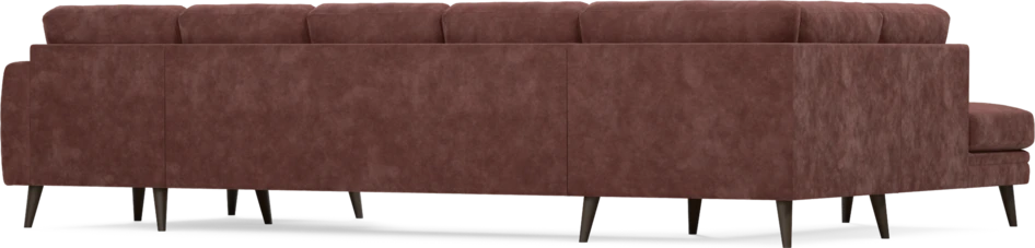 Eden - 3-sits soffa med divan vänster och schäslong höger - Röd
