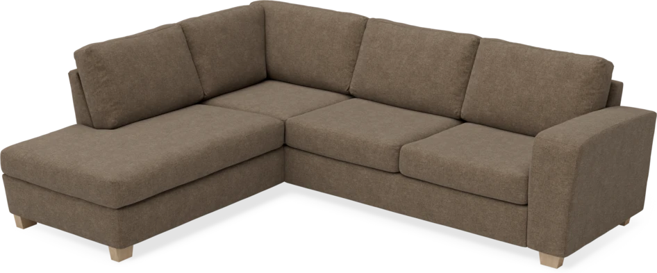 Friday - 2,5-sits soffa med divan vänster - Brun
