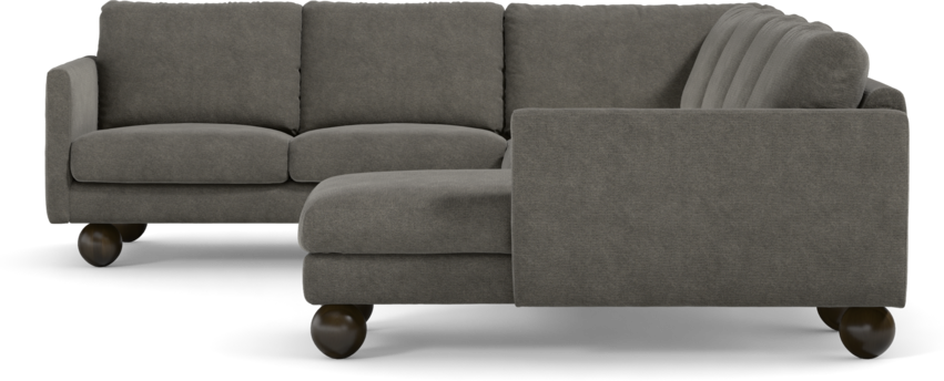 Madison Lux - Hörnsoffa med schäslong höger - Grå