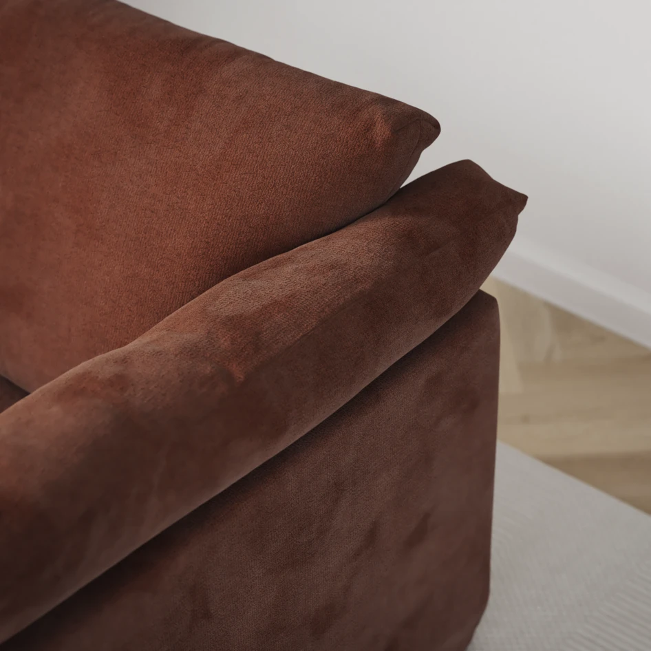 Cherrie Klädsel - Klädsel till 3-sits soffa med divan vänster - Orange