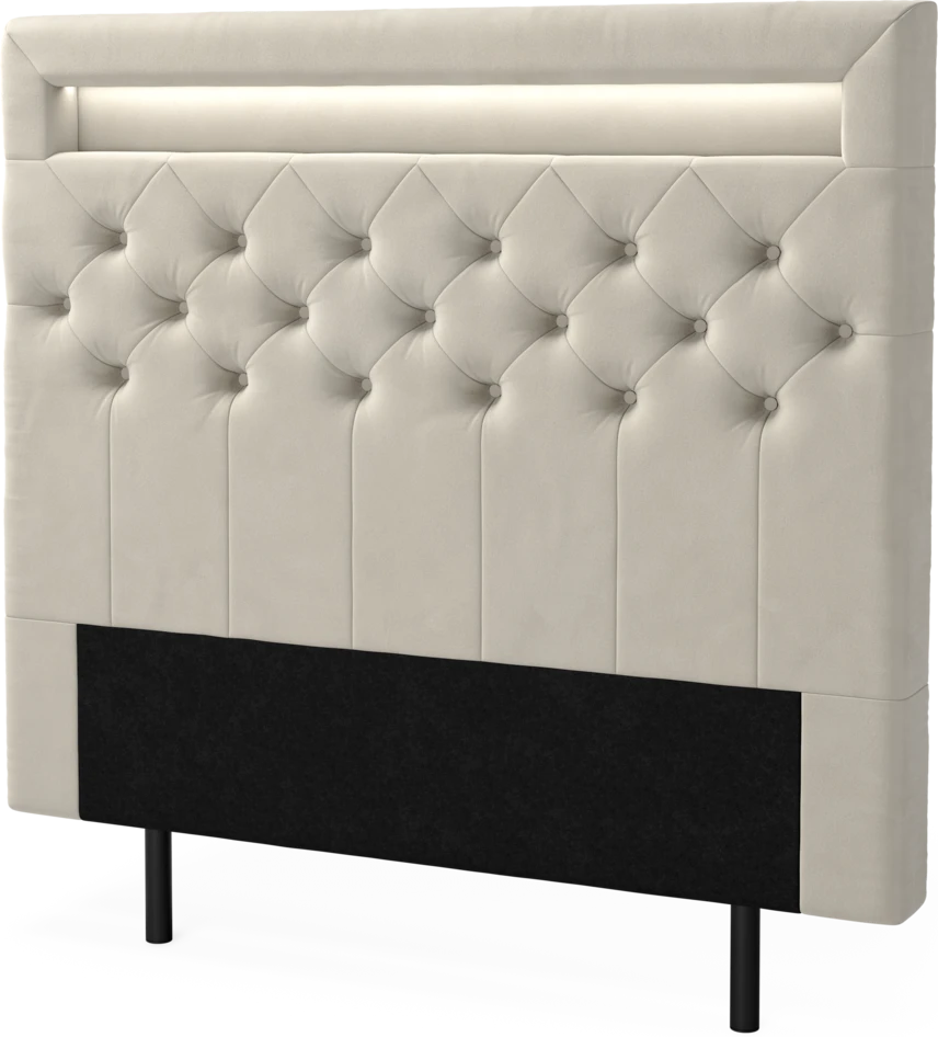 New York led - Sänggavel, 90-210 cm - Beige