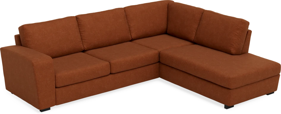 Friday - 2,5-sits soffa med divan höger - Orange