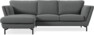 Madison Lux - 2-sits soffa med schäslong vänster - Grå