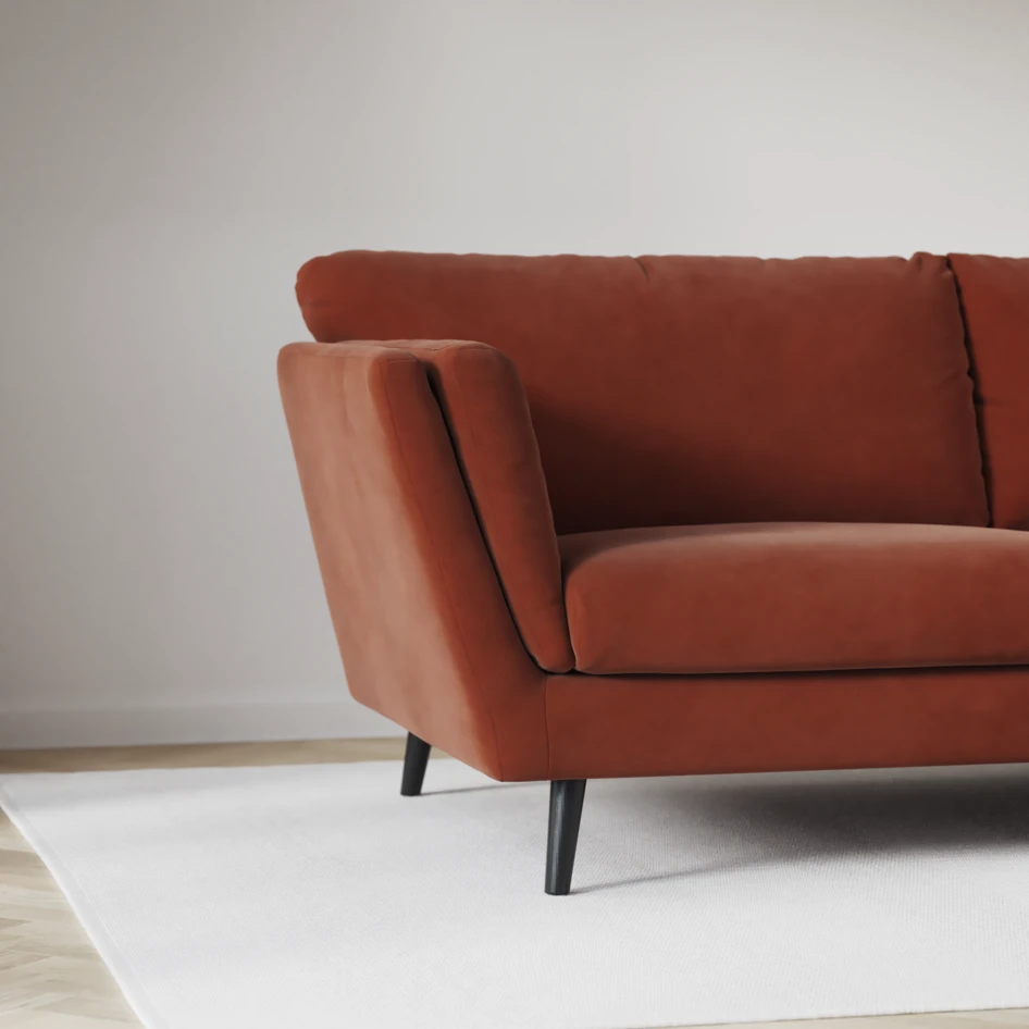 Madison - 2-sits soffa med divan vänster och schäslong höger - Röd