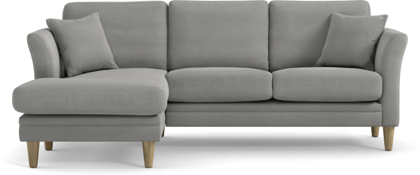 Eden - 2-sits soffa med schäslong - Grå