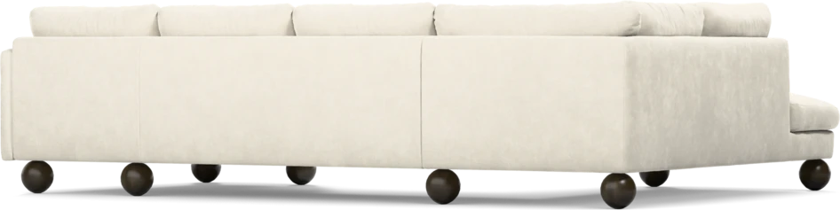 Madison - 2-sits soffa med divan vänster och schäslong höger - Vit