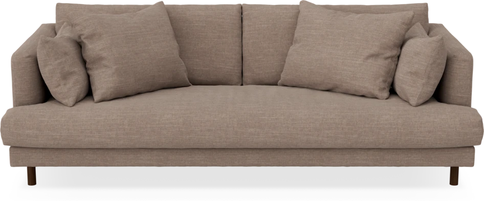 Harper - 3-sits soffa, hel dyna - Brun