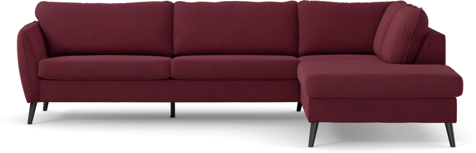 County - 2,5-sits soffa med divan höger - Röd