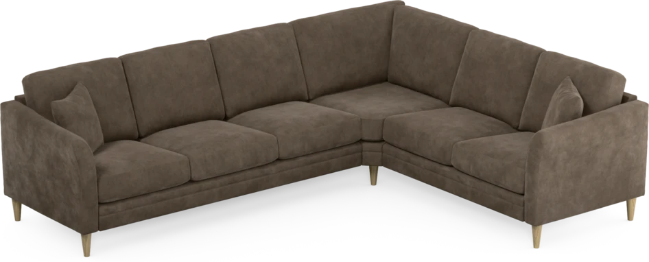 Eden - Hörnsoffa, 3+2-sits - Brun