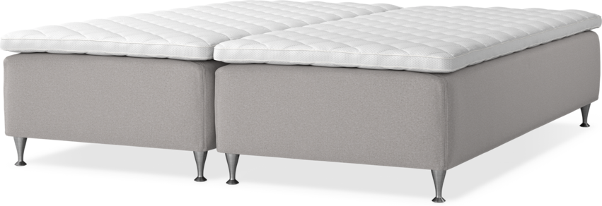 Delux Dream - Ramsäng, dubbelsäng med bäddmadrass - Grå