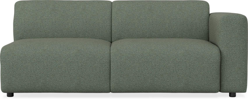 Ruby - 2-sits soffa med armstöd höger - Grön