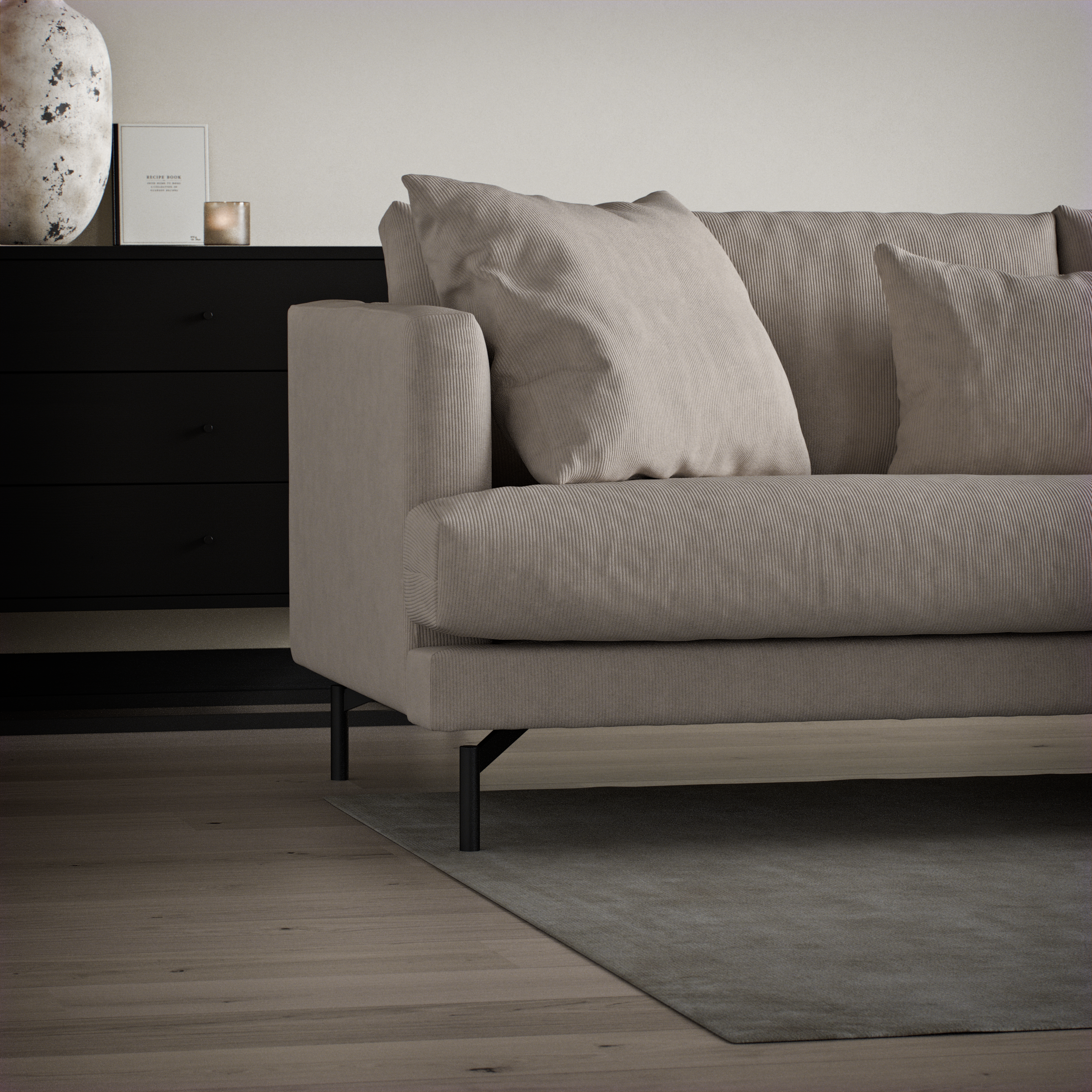 Harper - 3-sits soffa med divan höger - inspiration