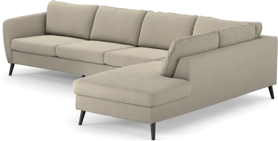 County - 3-sits soffa med divan höger - Grå