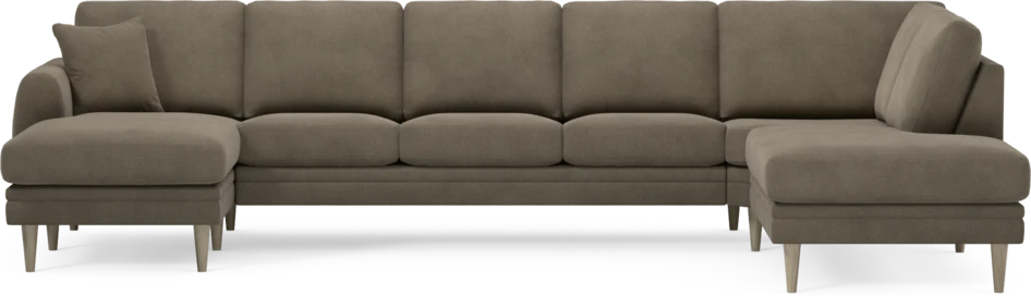Eden - 3-sits soffa med schäslong vänster och divan höger - Beige