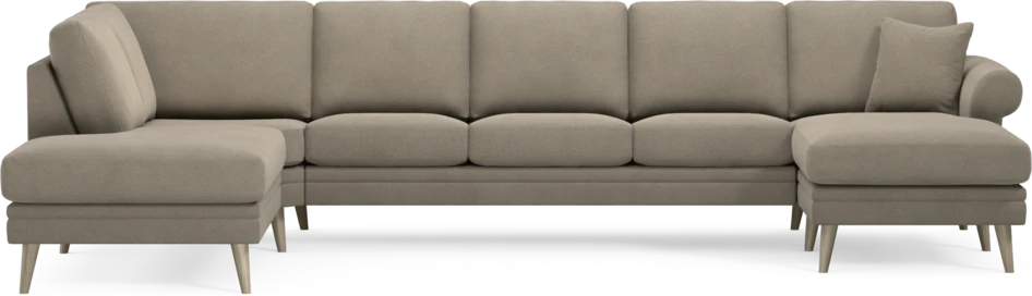 Eden - 3-sits soffa med divan vänster och schäslong höger - Beige