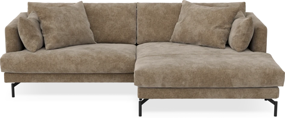 Harper - 4-sits med schäslong XL höger - Brun