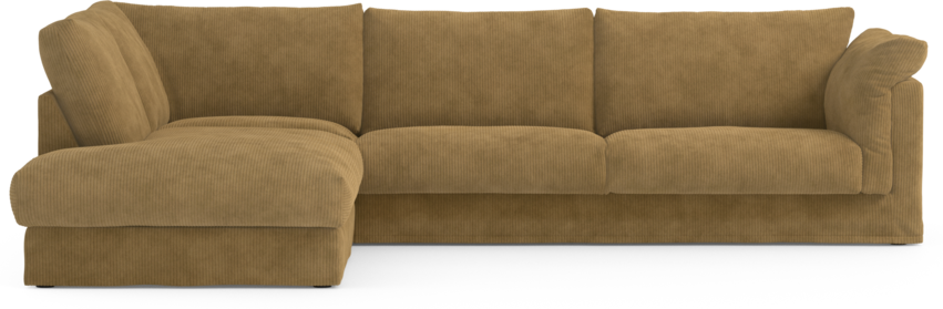 Cherrie Klädsel - Klädsel till 3-sits soffa med divan vänster - Gul