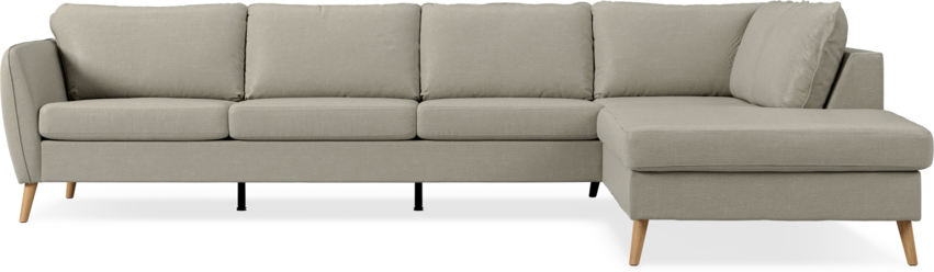 County - 3-sits soffa med divan höger - Grå