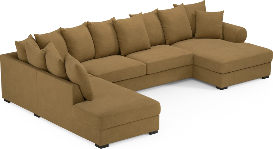 Town - 3-sits soffa med divan vänster och schäslong höger - Gul