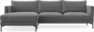 Impression Delux - 3-sits soffa med schäslong vänster - Grå