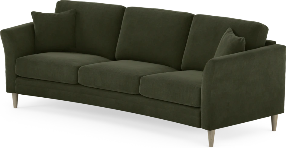 Eden - 3-sits soffa svängd - Grön