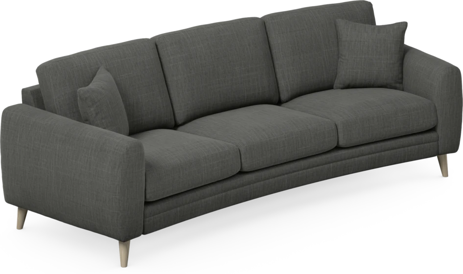 Eden - 3-sits soffa svängd - Grå