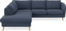 Madison - 2-sits soffa med divan vänster - Blå