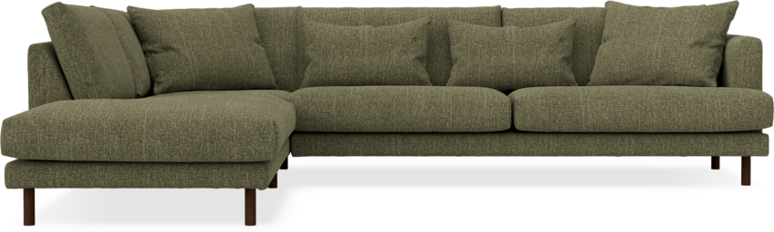 Harper - 3-sits soffa med divan vänster - Grön