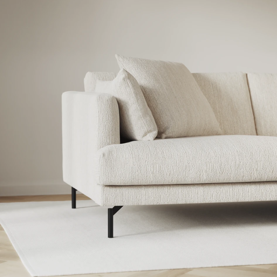 Harper - 3-sits soffa, hel dyna - Vit