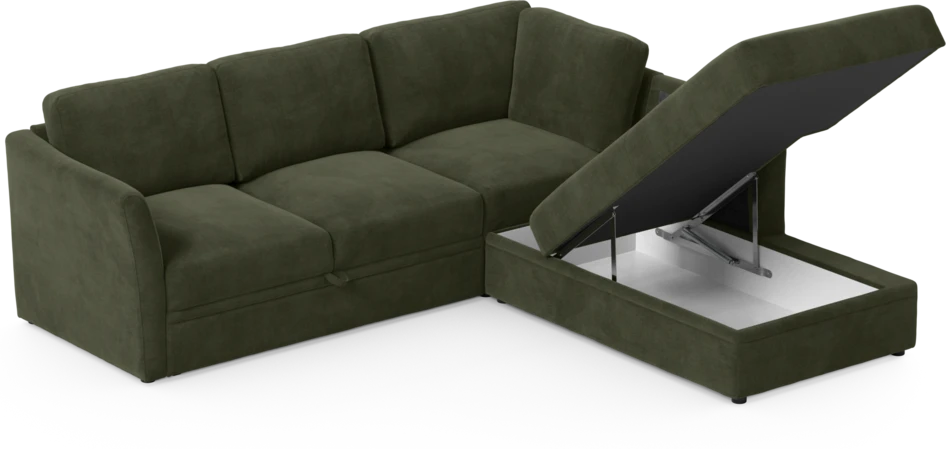 Öland - Bäddsoffa med divan höger - Beige