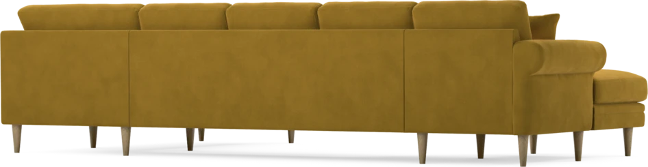 Eden - 3-sits soffa med schäslong vänster och divan höger - Gul