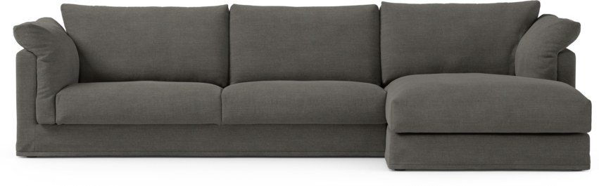 Cherrie Klädsel - Klädsel till 3-sits med schäslong höger - Grå