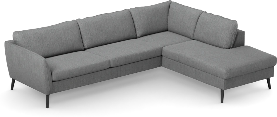 County - 2,5-sits soffa med divan höger - Grå
