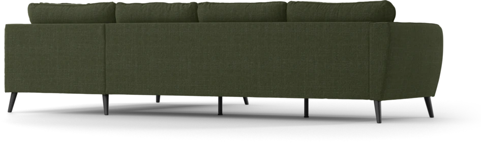 County - 3-sits soffa med divan höger - Grön