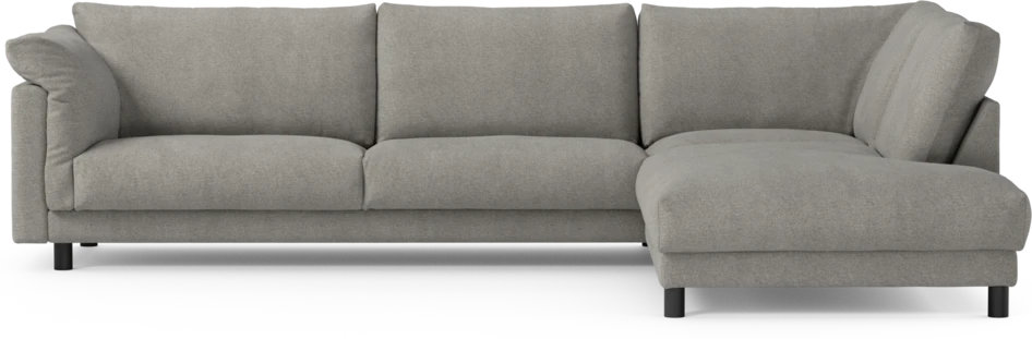Cherrie - 3-sits soffa med divan höger, fast klädsel - Grå