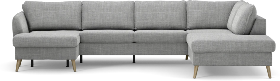 County - 3-sits soffa med schäslong vänster och divan höger - Grå
