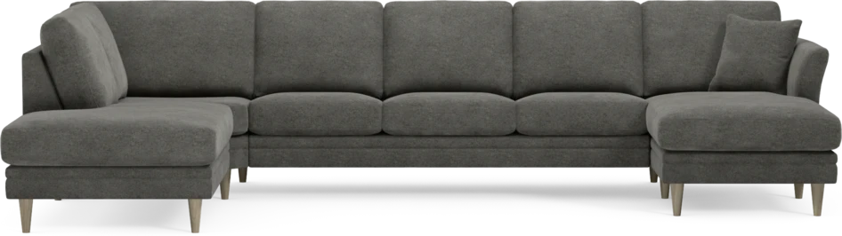 Eden - 3-sits soffa med divan vänster och schäslong höger - Grå