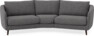 Madison - 3-sits soffa svängd, 90 cm - Grå