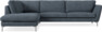 Madison - 3-sits soffa med divan vänster - Vit