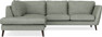 Madison - 2-sits soffa med divan vänster - Turkos