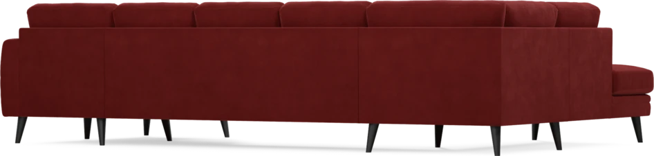 Eden - 3-sits soffa med divan vänster och schäslong höger - Röd