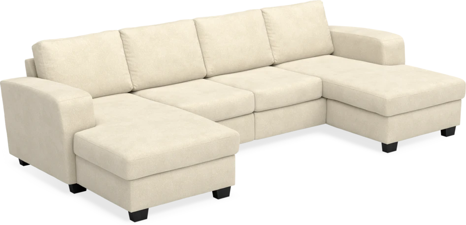 Friday - 2-sits soffa med två schäslonger - Beige