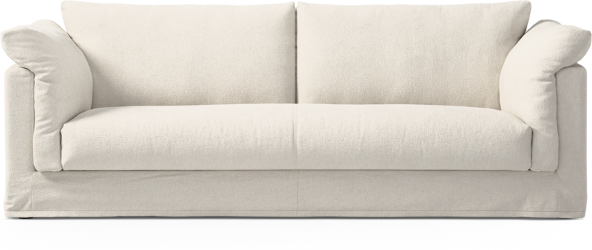 Cherrie - 3-sits soffa, hel dyna och kappa - Vit