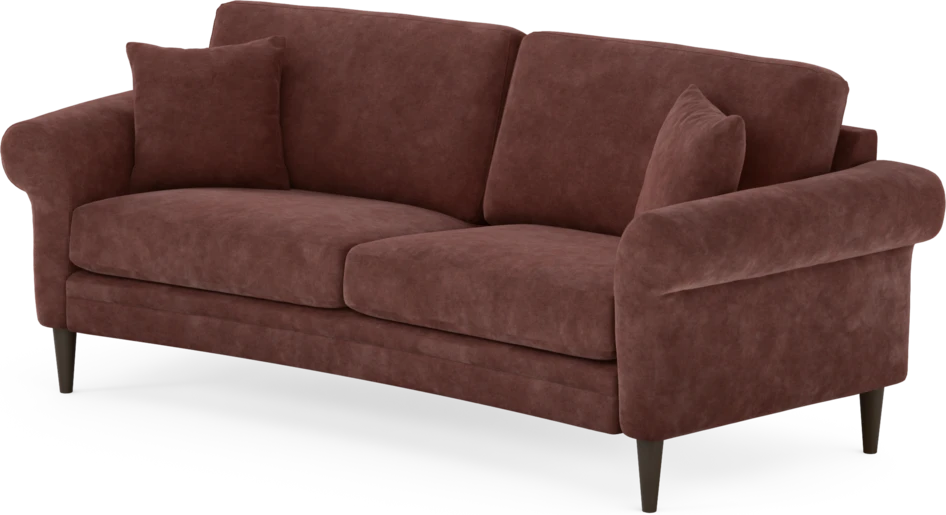Eden - 2,5-sits soffa svängd - Röd