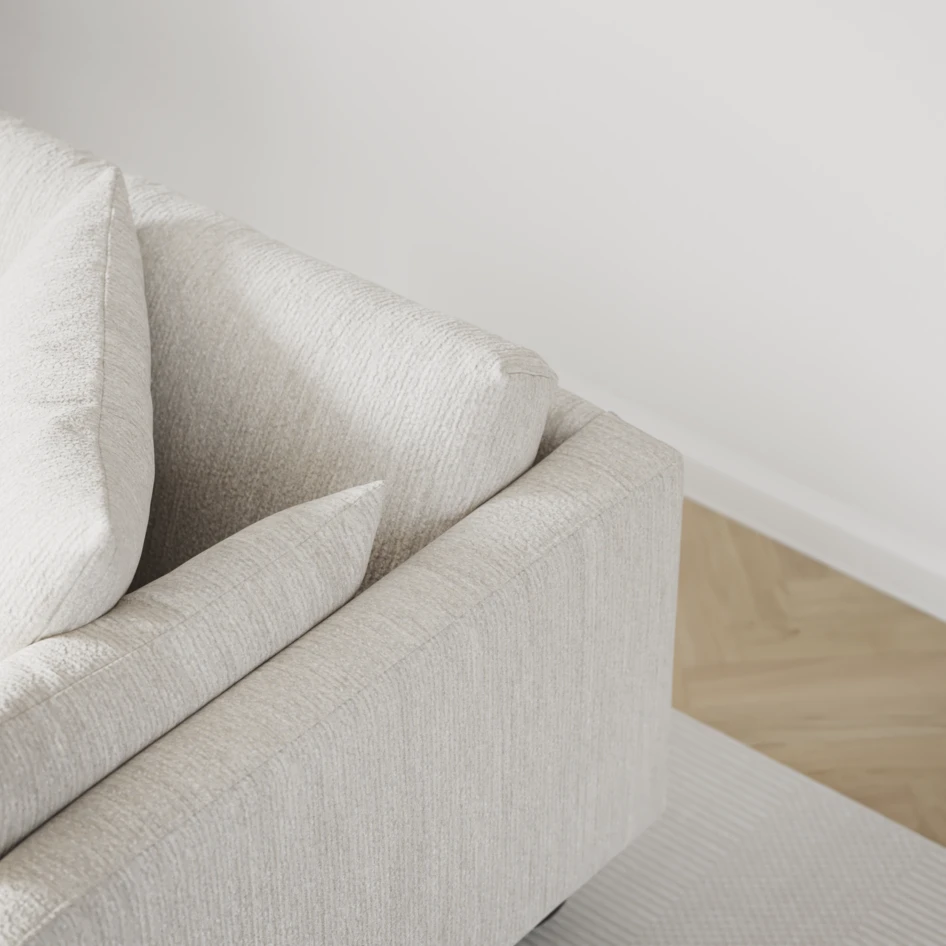 Harper - 3-sits soffa, hel dyna - Vit