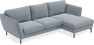 Madison Lux - 2-sits soffa med schäslong höger - Blå