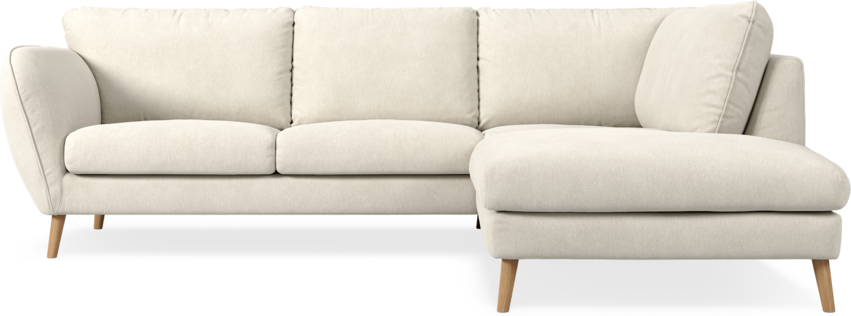 Madison - 2-sits soffa med divan höger - Vit